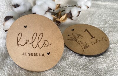 Cartes étapes en bois (Flowers) – Image 3